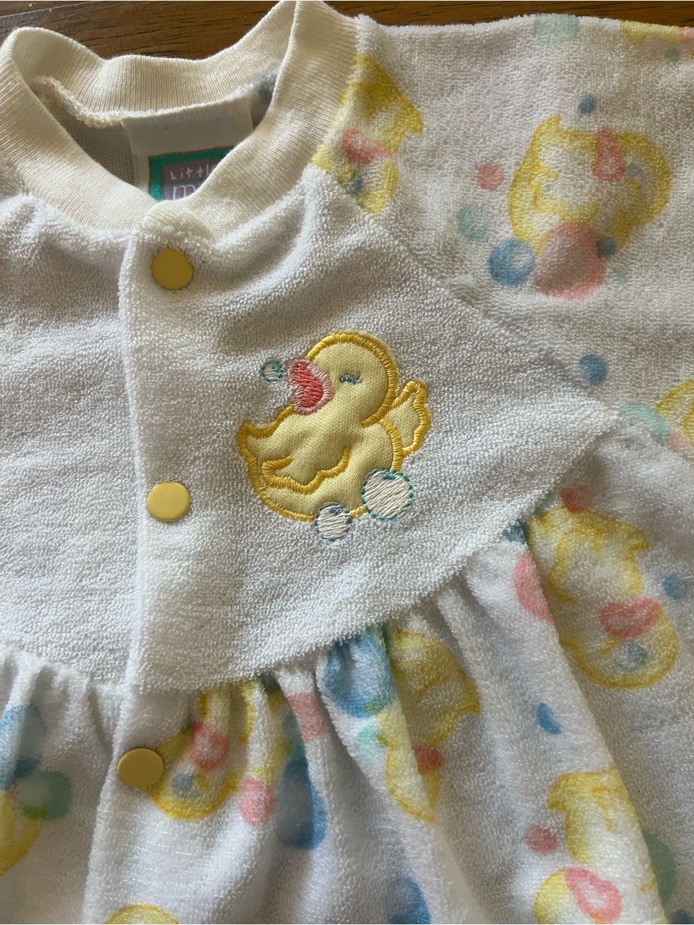 New Vintage Little Duck print one piece terry outfit